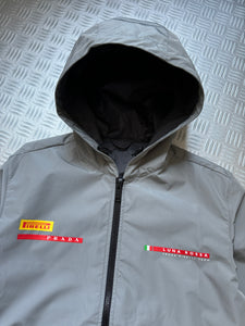 Prada Luna Rossa Metallic Grey Waterproof Shell Jacket - Medium & Large