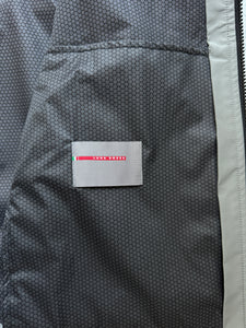 Prada Luna Rossa Metallic Grey Waterproof Shell Jacket - Medium & Large