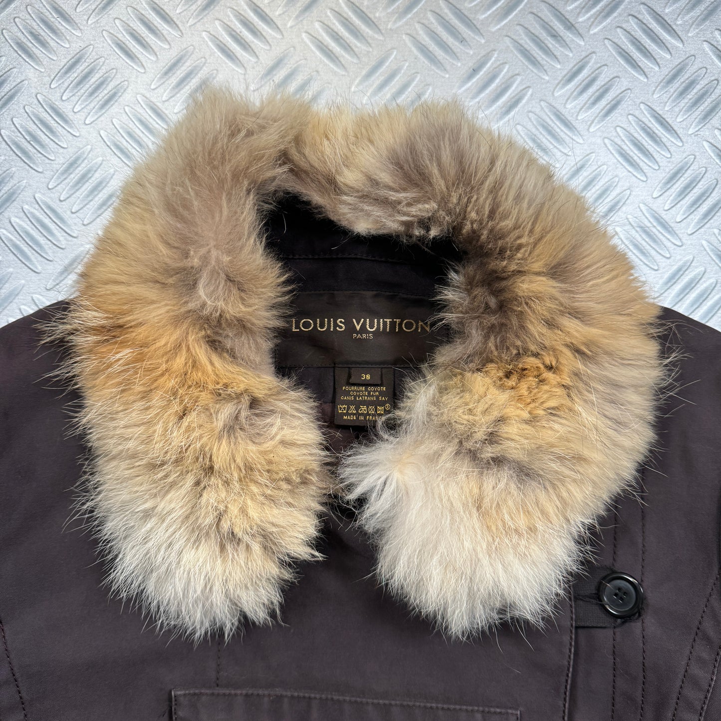 Early 1990's Archive Louis Vuitton Fur Straight Jacket - Women's 6-8