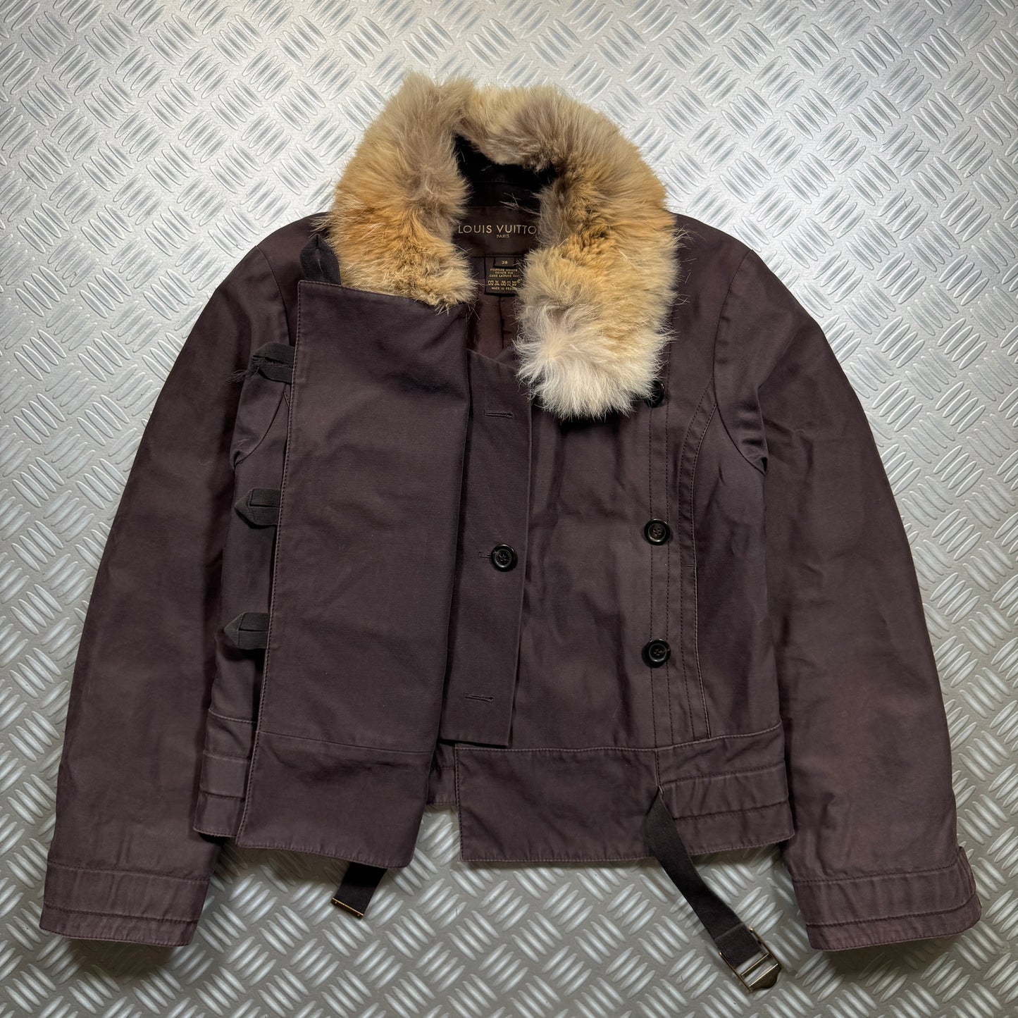 Early 1990's Archive Louis Vuitton Fur Straight Jacket - Women's 6-8