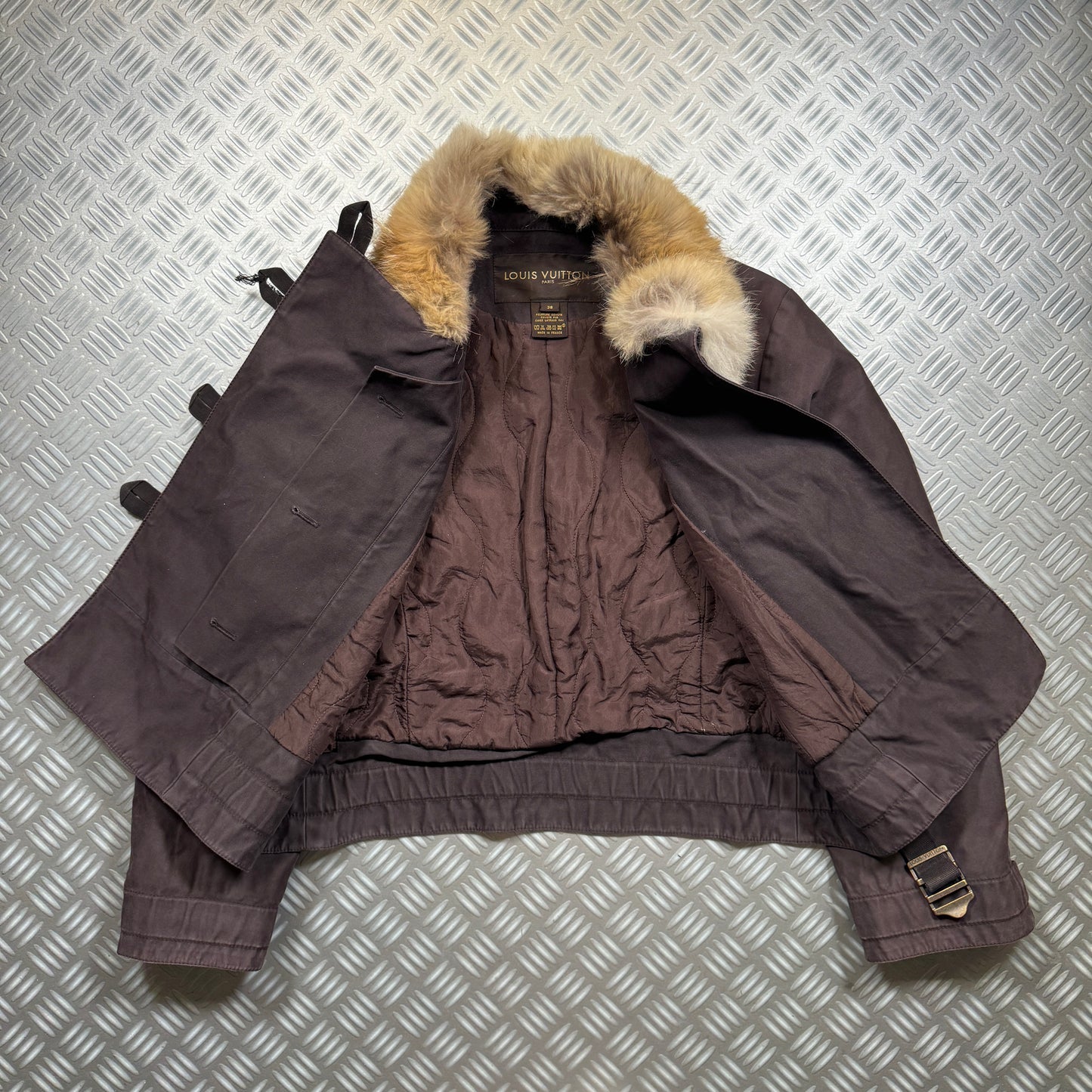 Early 1990's Archive Louis Vuitton Fur Straight Jacket - Women's 6-8