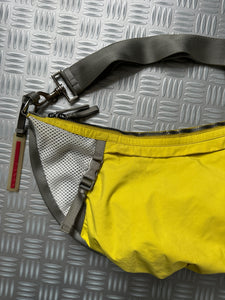 Early 2000's Prada Sport Bright Yellow Mesh Cross Body Sling Bag