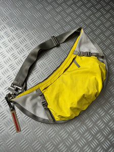 Early 2000's Prada Sport Bright Yellow Mesh Cross Body Sling Bag