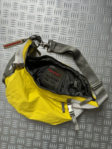 Early 2000's Prada Sport Bright Yellow Mesh Cross Body Sling Bag