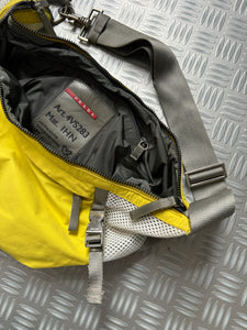 Early 2000's Prada Sport Bright Yellow Mesh Cross Body Sling Bag