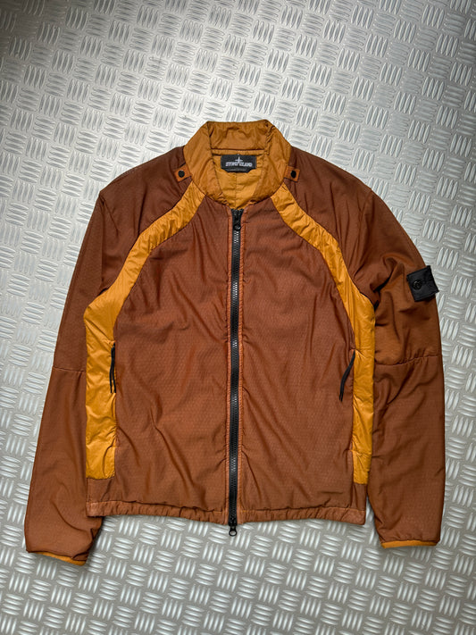 Stone Island Shadow Project Burnt Orange Outer Honeycomb Mesh Layer Panelled Jacket