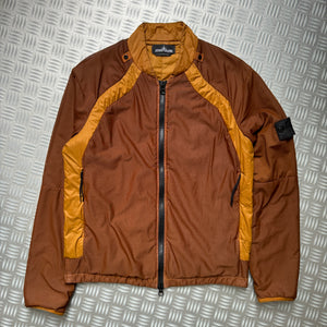 Stone Island Shadow Project Burnt Orange Outer Honeycomb Mesh Layer Panelled Jacket - Medium