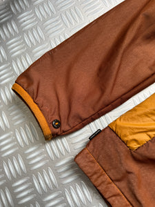 Stone Island Shadow Project Burnt Orange Outer Honeycomb Mesh Layer Panelled Jacket - Medium