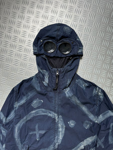 CP Company 1/500 Hand Painted Indigo 50 Hooded Goggle Jacket - Large