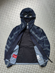 CP Company 1/500 Hand Painted Indigo 50 Hooded Goggle Jacket - Large