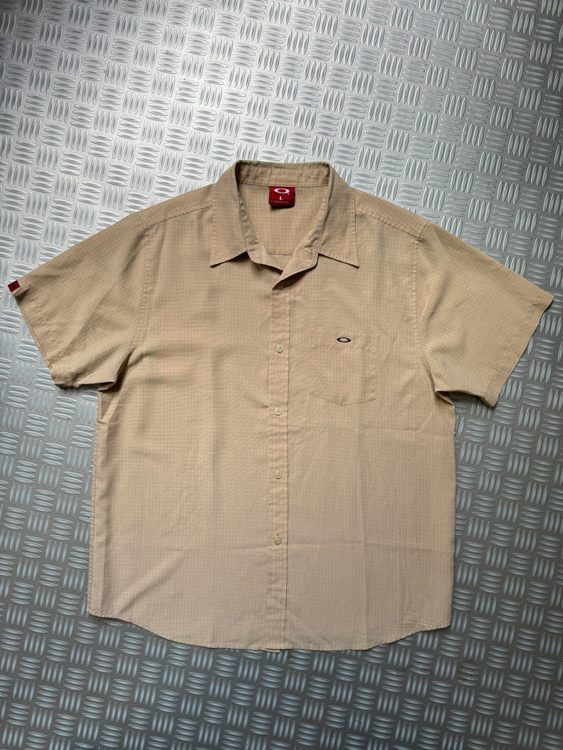 Early 2000's Oakley Grid Short Sleeve Shirt - Extra Large