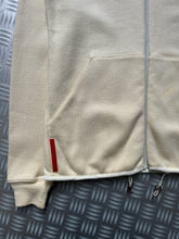 画像をギャラリービューアに読み込む, Early 2000&#39;s Prada Sport Cream Knitted Zip Hoodie - Womens 8