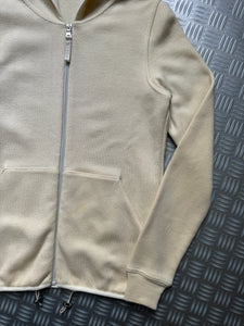 Early 2000's Prada Sport Cream Knitted Zip Hoodie - Womens 8