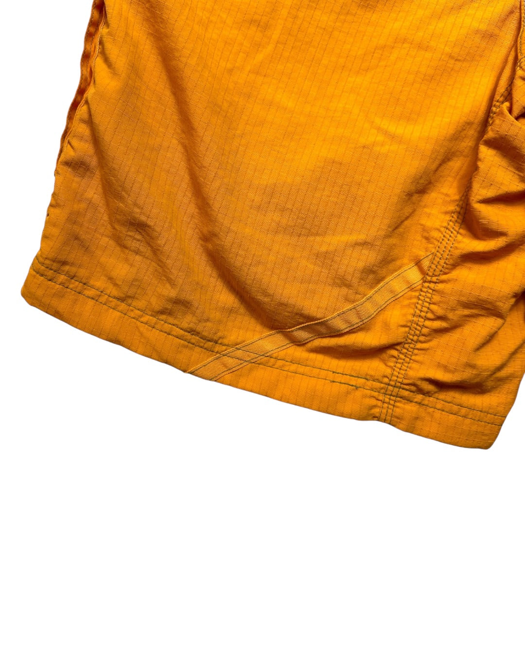 Early 2000's Oakley Software Bright Orange Multi Pocket Cargo Shorts