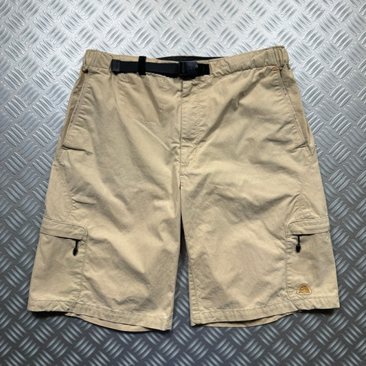 Early 2000's Nike ACG Beige Cargo Shorts - 32" Waist