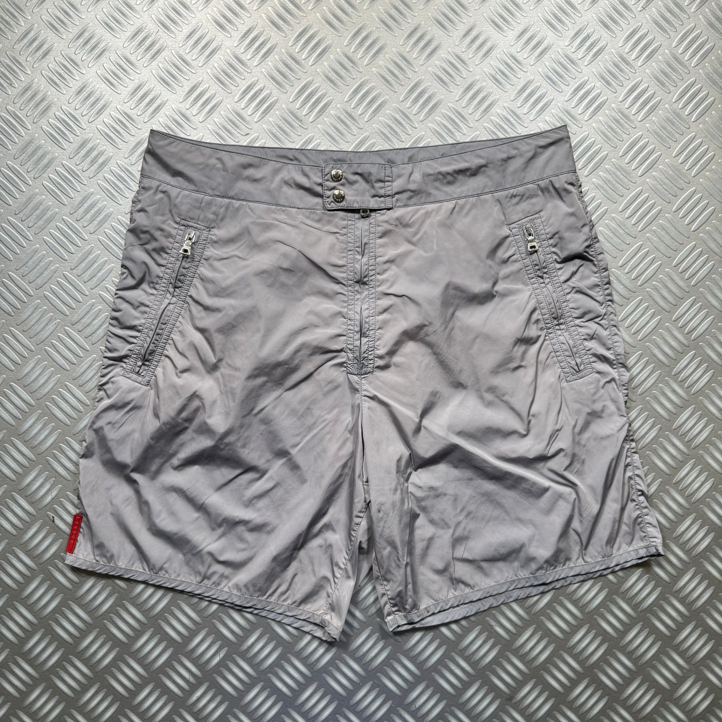 Early 2000's Prada Sport Silver Shimmer Shorts