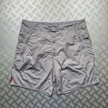 Carica l&#39;immagine nel visualizzatore di Gallery, Early 2000&#39;s Prada Sport Silver Shimmer Shorts - 34&quot; Waist
