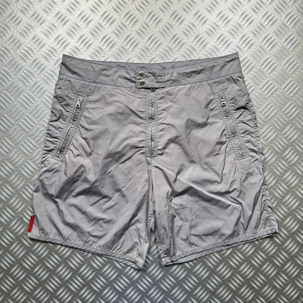 Early 2000's Prada Sport Silver Shimmer Shorts - 34
