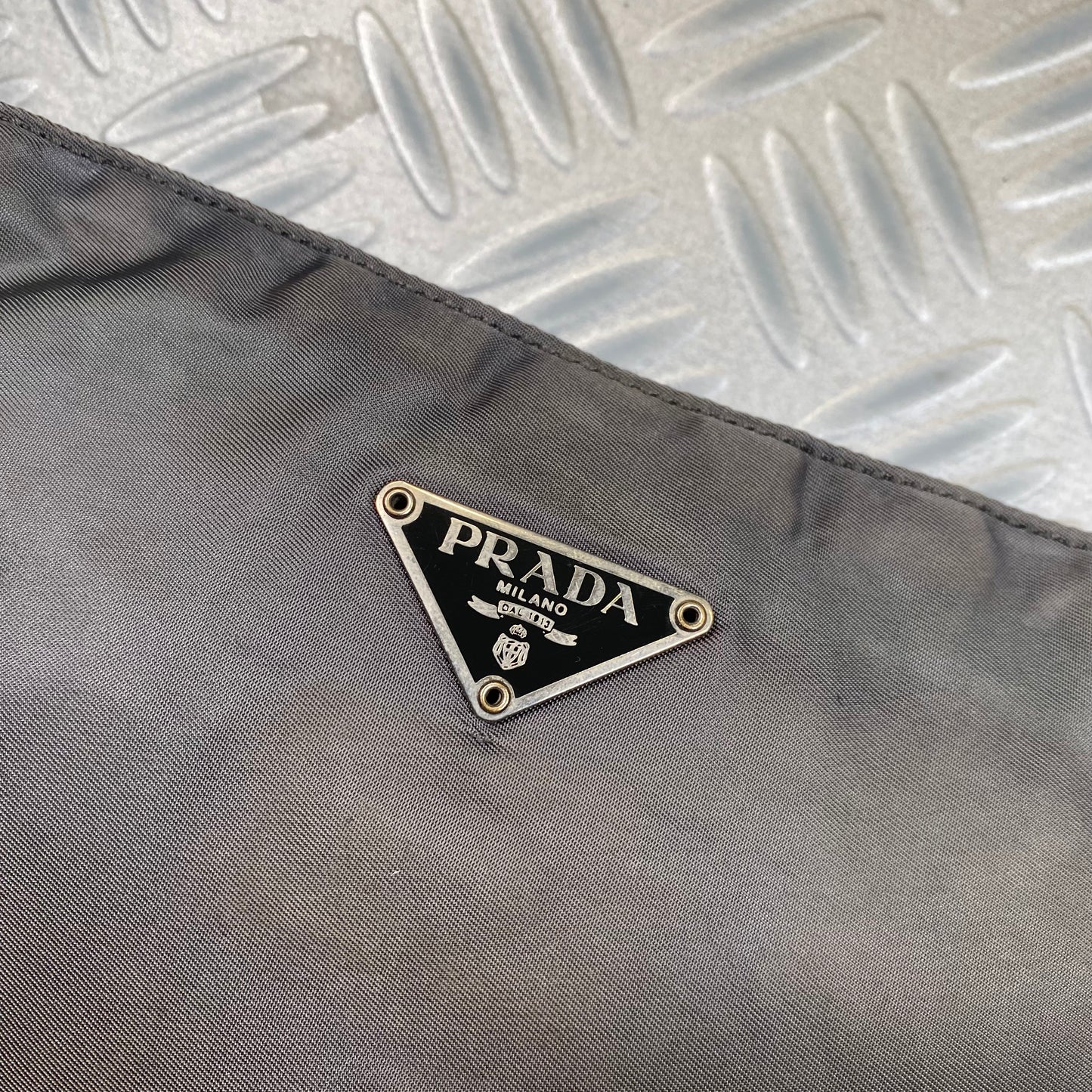 Prada Mainline Grey Side Bag