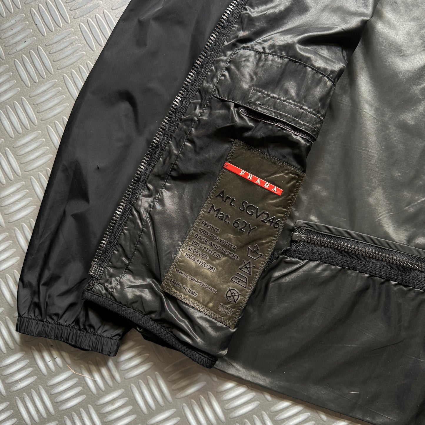SS00’ Prada Sport Semi-Transparent Back Heavy Duty Mesh Jacket