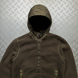 Early 2000's Prada Sport Nylon Hood Fleece Jacket - Medium
