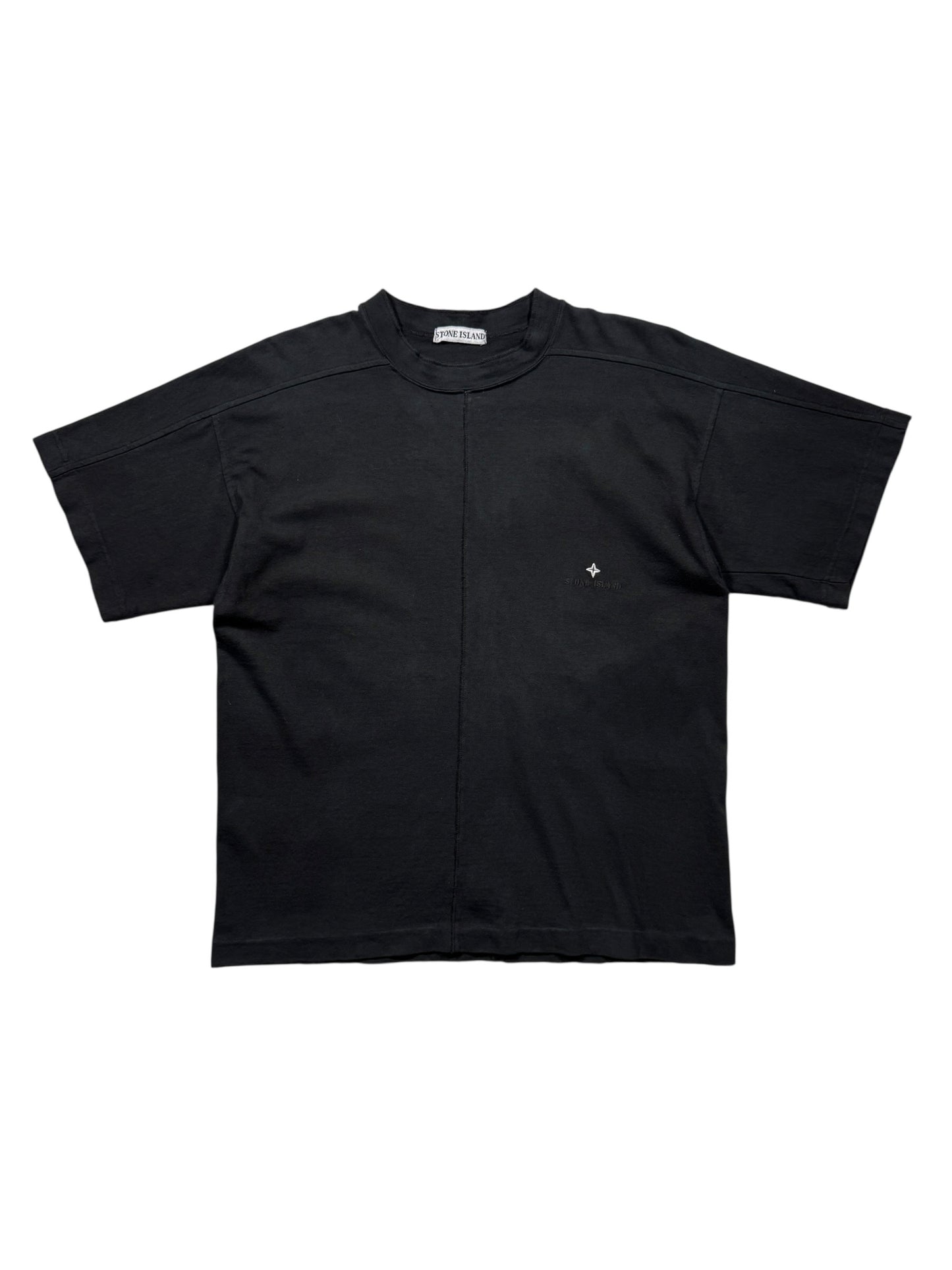 1990's Stone Island Panelled Spellout Tee
