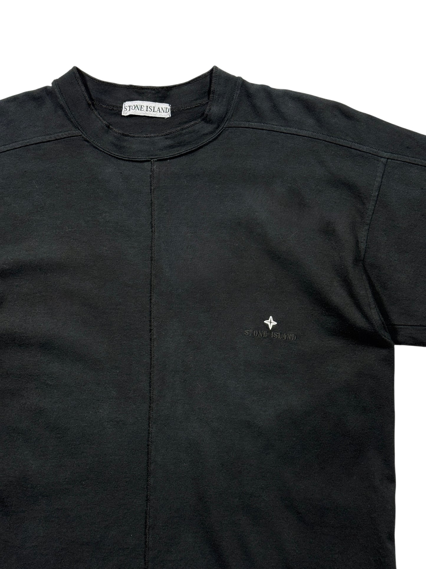 1990's Stone Island Panelled Spellout Tee
