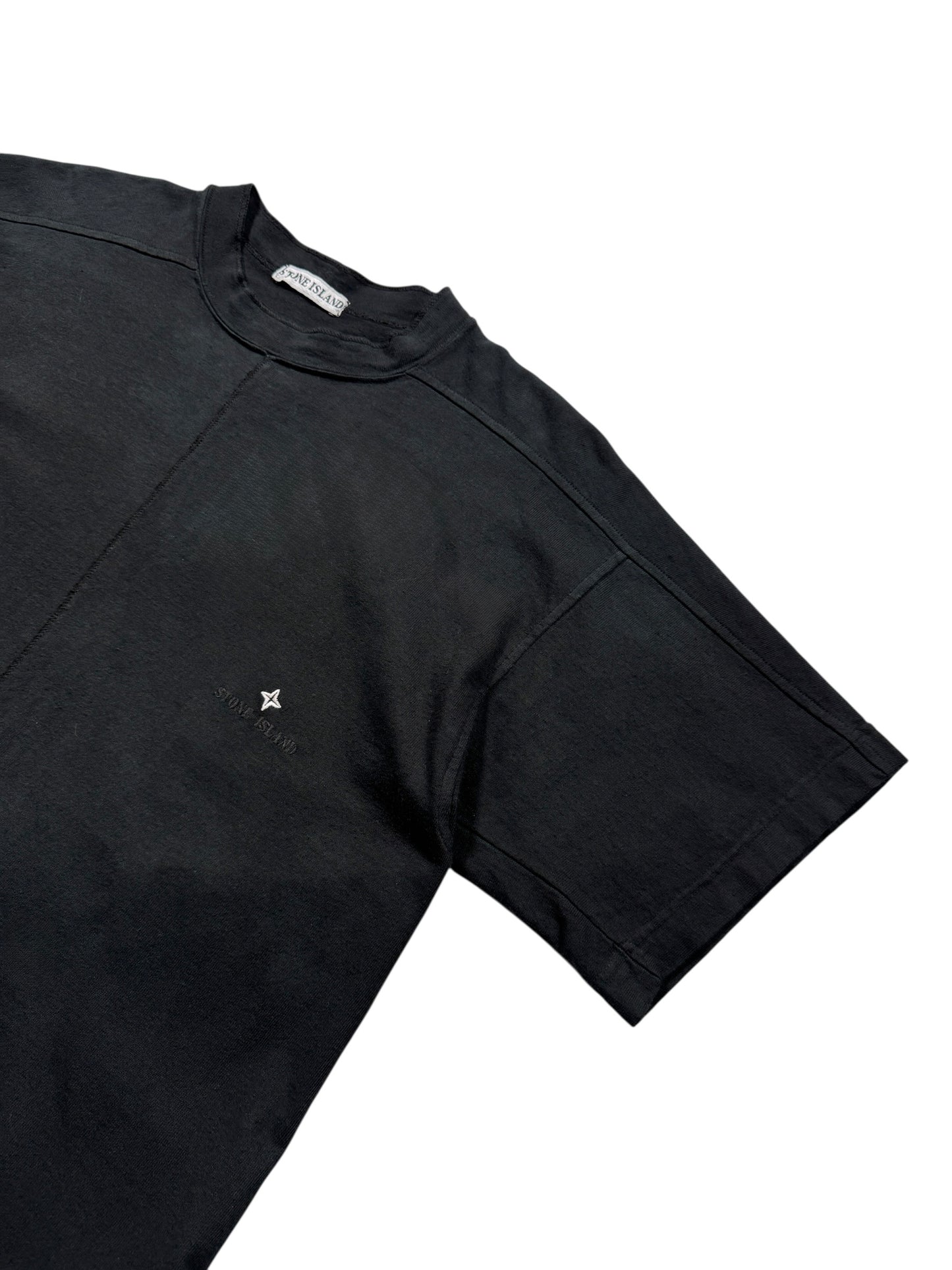 1990's Stone Island Panelled Spellout Tee