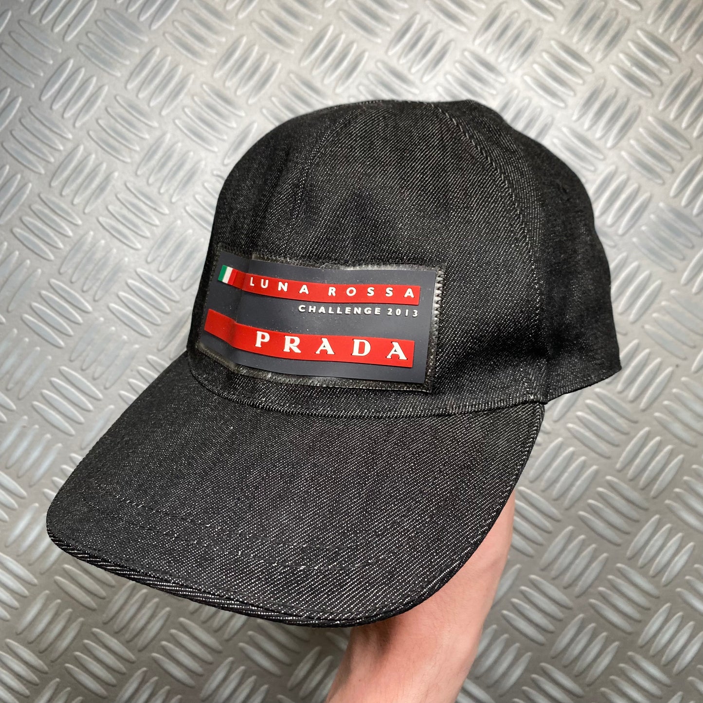 Prada Luna Rossa Denim Cap