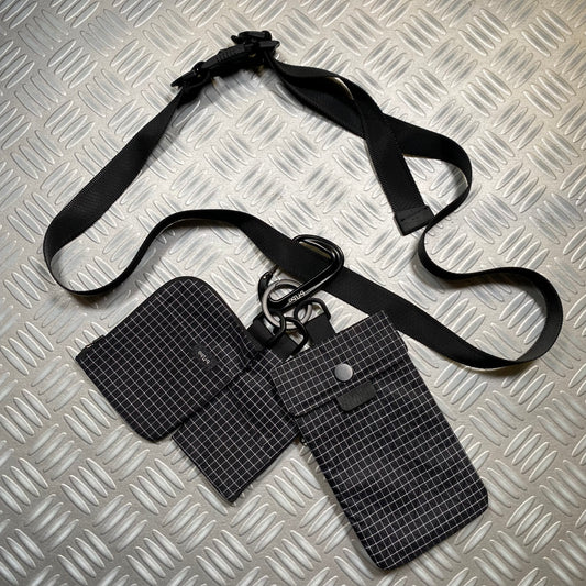 Korean Grid-Check Utility Trio Bag