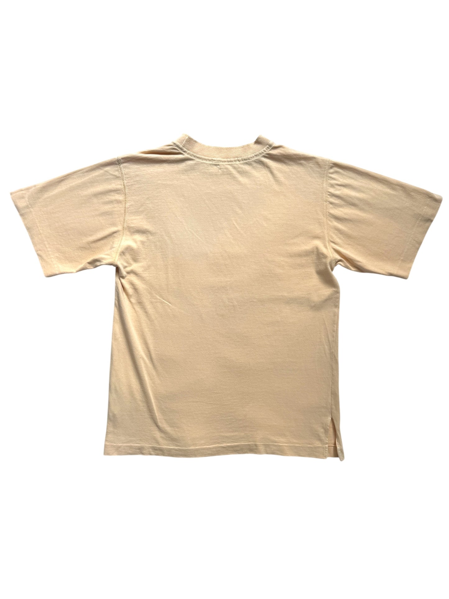 1990's Stone Island Light Yellow Spellout Tee