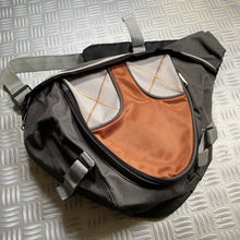 Load image into Gallery viewer, Vintage Grey/Orange Cross-Stitch Sling Side Bag