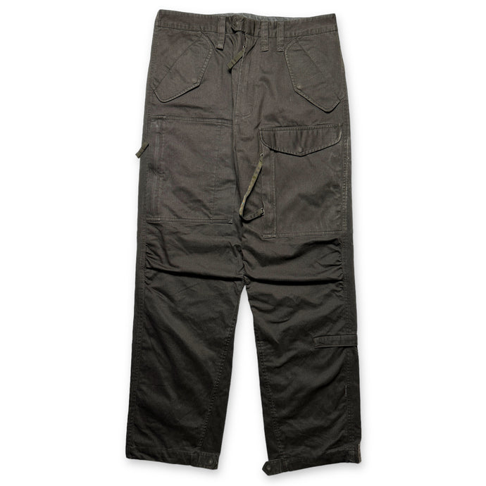 Pantalon cargo multi-poches en coton brossé Maharishi du début des années 2000 - Taille 32 »