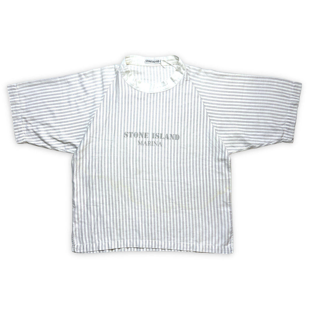 Tee-shirt rayé Stone Island Marina des années 1980 - Petit / Moyen