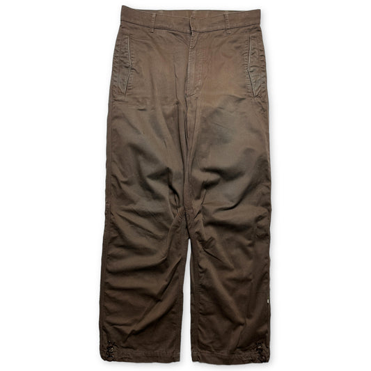 Pantalon en coton épais brodé marron Maharishi - Moyen