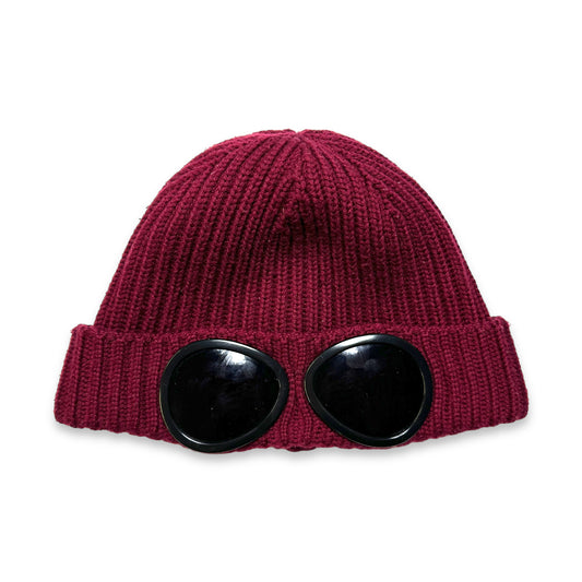 Bonnet à lunettes bordeaux CP Company
