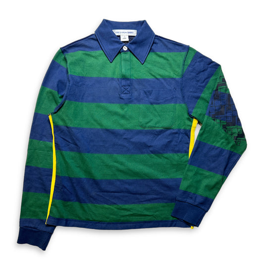 Comme Des Garcons Polo à manches longues rayé - Small