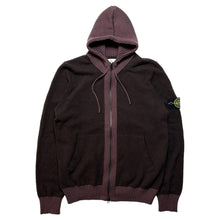 Load image into Gallery viewer, Early 2000&#39;s Stone Island Burgundy Knitted Hoodie - Medium / Large