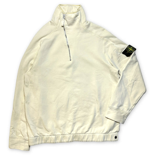 Stone Island Off White 1/4 Zip du début des années 2000 - Grand / Extra Large