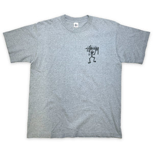 Tee-shirt gris clair Stüssy Tribe des années 1990 - Extra Large