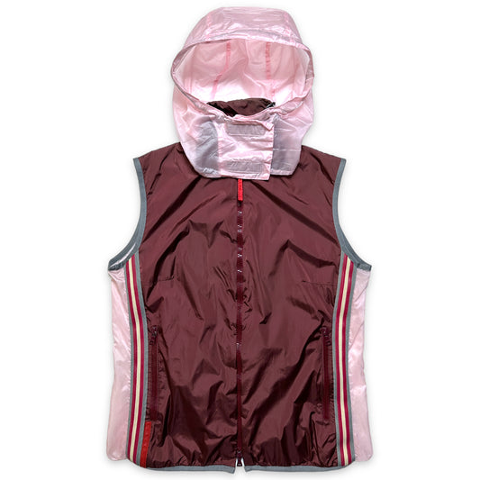 SS00' Prada Sport Gilet Bordeaux/Rose - UK6-8