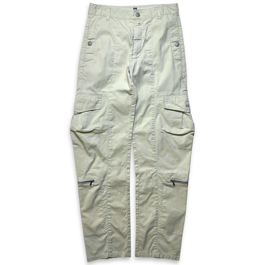 Marithé + François Girbaud Pantalon cargo multi-poches blanc cassé - Taille 28"
