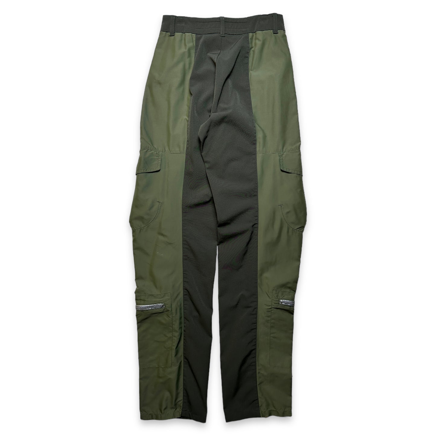 Marithé + François Girbaud Pantalon Cargo Vert Bicolore - Taille 26"