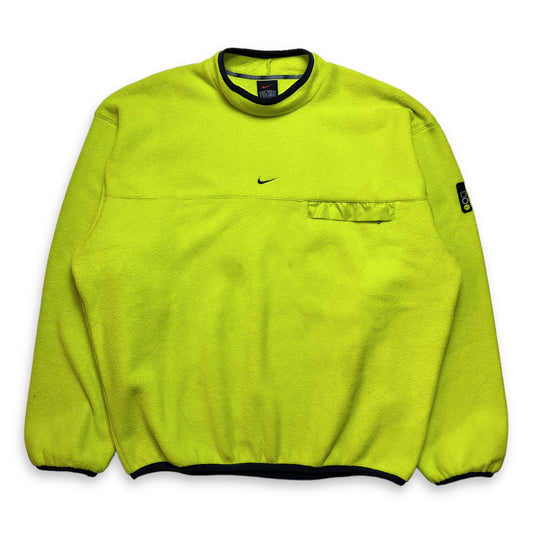 Sweat-shirt Nike Neon Green Fleece 2003 - Moyen / Grand