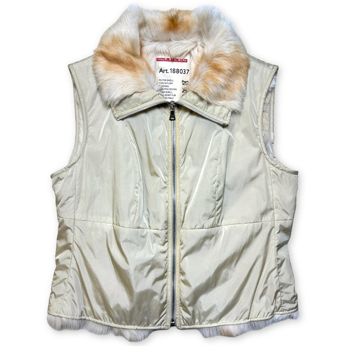 Early 2000's Prada Dyed Goat Fur Lined Vest - Womens 6-8