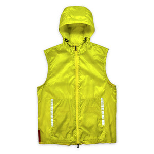 SS99' Prada Sport Bright Yellow Hooded Vest - Medium