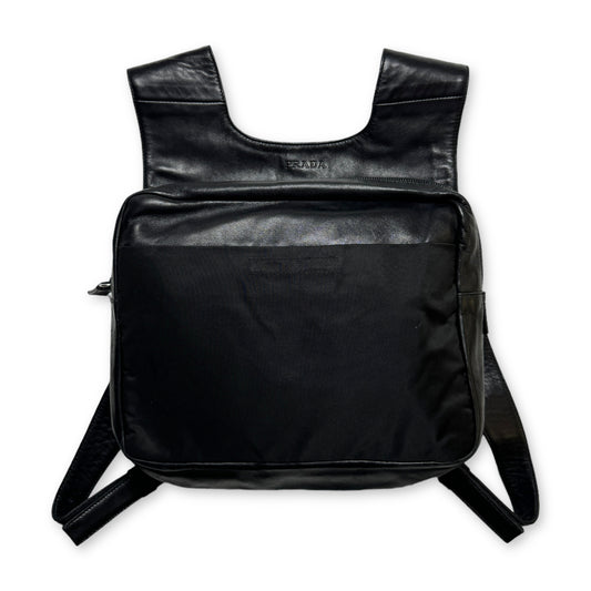 SS00' Sac à dos avec harnais en cuir Prada Sport