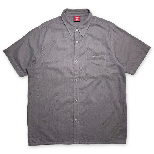 Chemise boutonnée à manches courtes en coton tissé Oakley - Extra Large