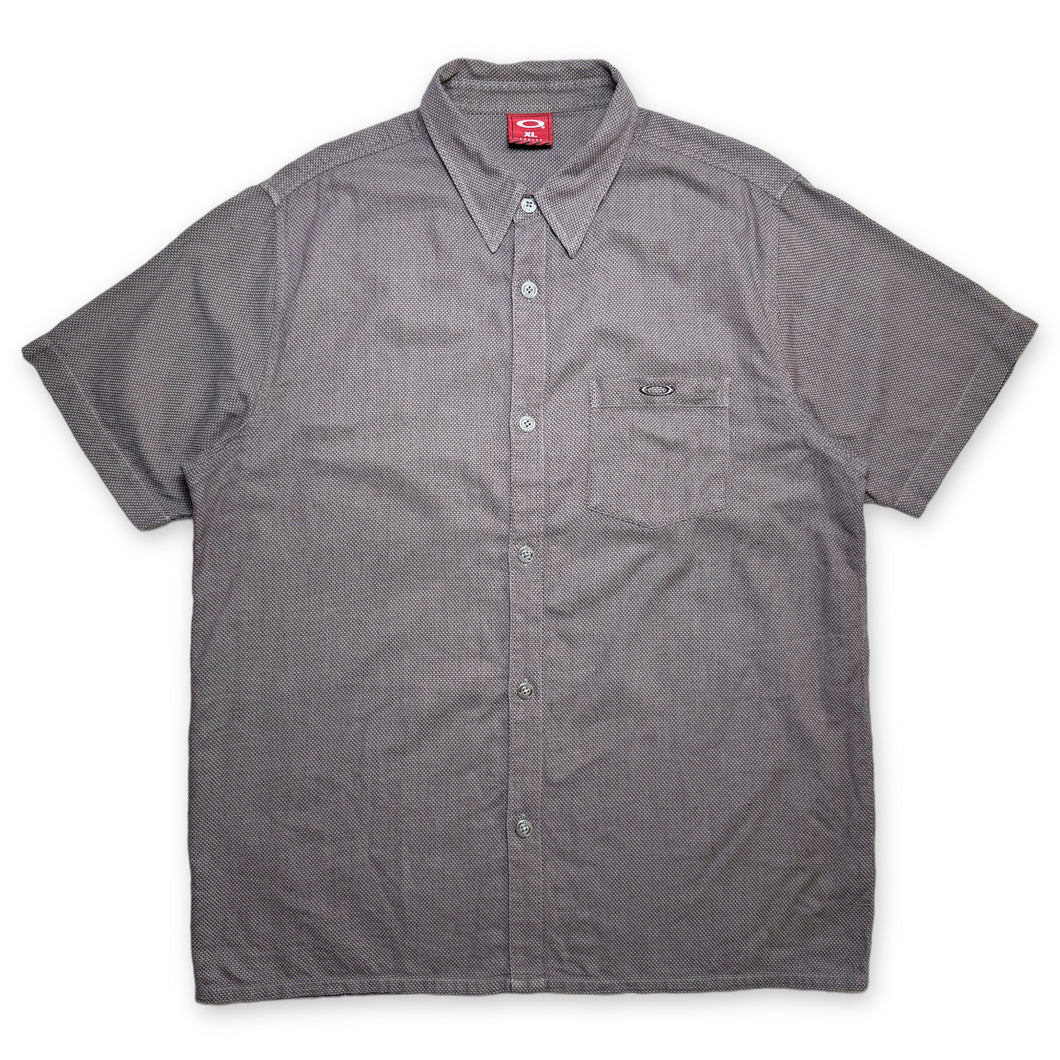 Oakley Woven Cotton Short Sleeve Button Shirt - Extra Large