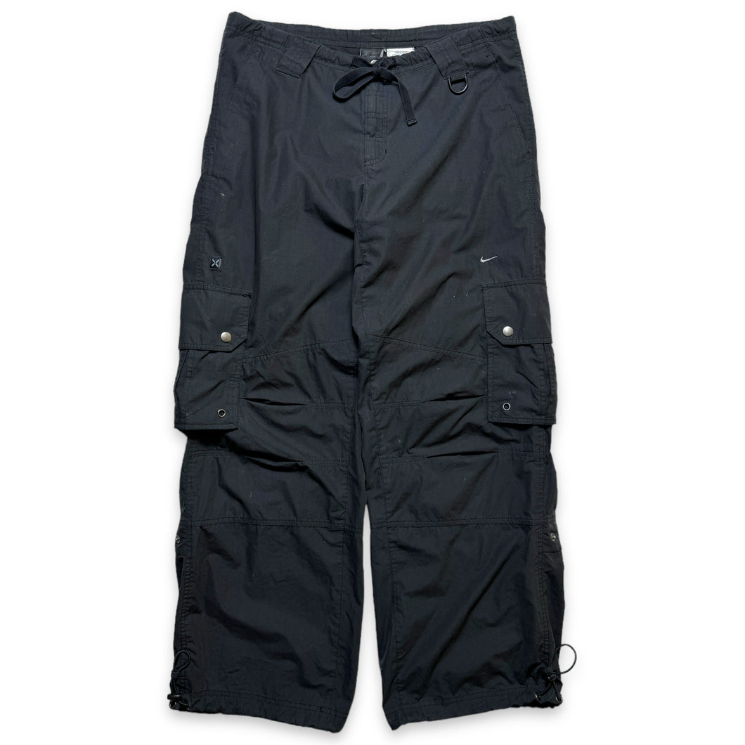 Nike Mini Swoosh Shox Jet Black Baggy Cargo Pant - 34